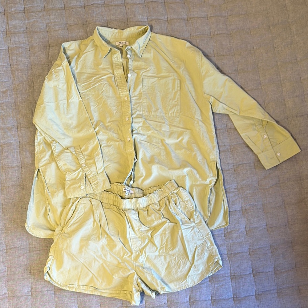 Madewell Light Green Swim Coverup Set